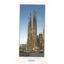 LA SAGRADA FAMILIA by Gaudi, BARCELONA, SPAIN unused postcard 21 X 11 cms