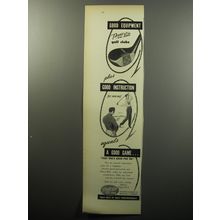 1951 Power Bilt Golf Clubs Ad - Good equipment plus good instruction