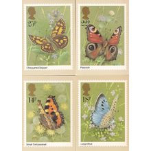Butterfly PHQ Full Set Chequered Skipper Peacock 4x Postcard s