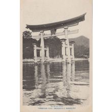 Otorii Side View River Japanese Antique Postcard