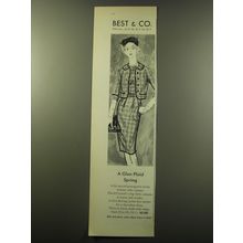 1960 Best & Co. Suit by David Crystal Ad - A Glen Plaid Spring