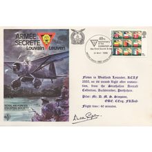 RAF Escaping Society Leuven Louvain Armee Secrete Hand Signed Pilot Military FDC