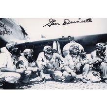 Gene Derricotte WW2 Plane Pilot War Tuskegee Airman Hand Signed Photo