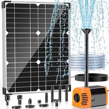 POPOSOAP 20W Solar Water Pump, Solar Powered Water Pump Outdoor with 320GPH Sola