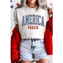 White Star AMERICA 1776 Print Independence Day Tee