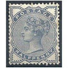 1883 SG187 1/2d Slate Blue Mounted Mint (Crease)