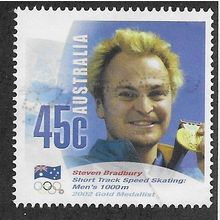 AUS 2002 45c 'WINTER OLYMPIC GOLD - BRADBURY' FINE USED (EBID68-365)