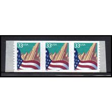 3281 33c U.S. Flag Over City Fine MNH PNC 3333A/3 PA4080