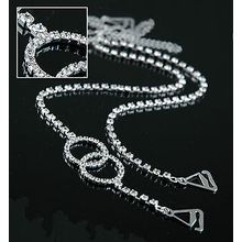 Bra Straps - Silver Single Line w/ Double Circles - BS-HH109