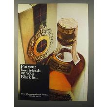 1966 Johnnie Walker Black Label Scotch Ad - Friends