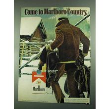 1972 Marlboro Cigarettes Ad - Come to Marlboro Country