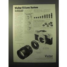 1976 Vivitar TX Lens System Ad - Interchangeability