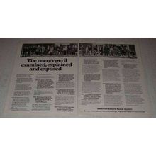 1977 American Electric Power System Ad - Energy Peril