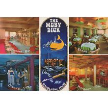 Moby Dick Pub Lloret De Mar Steak House Map 1980s Disco Postcard