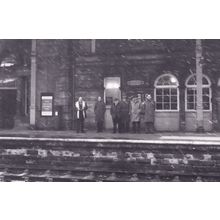 Ilkley Railway Station Disaster Weather Pillar Box Real Photo Postcard