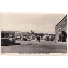 Camping Ground Entrance West Bay Bridport Dorset Real Photo Postcard