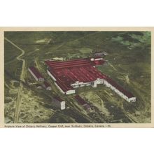 Ontario Refinery Aerial View Old Postcard