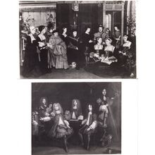 Nostell Priory Family Group Yorkshire 2x Real Photo Old Postcard s