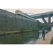 Birmingham Black Canal Cycleway Bicycle Lane Path Postcard
