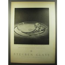 1954 Steuben Glass Scroll Plate Advertisement