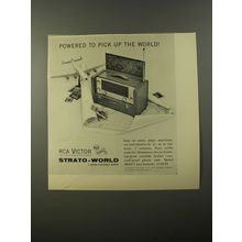 1954 RCA Victor Strato-World Radio Ad - Powered to pick up the world