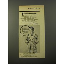1954 Franklin Simon Rabhor Robe Ad - Terry Travelog