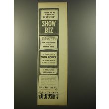 1954 RCA Victor Show Biz Album Ad - There's no Biz (or album) like RCA Victor's
