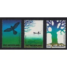 Netherlands Falcon Birds Nature and Environment 3v 1974 MNH SG#1184-1186