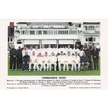 Zimbabwe 2000 International Cricket Team Photo Postcard