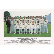 Benson & Hedges Final 1996 Northamptonshire Cricket Team Photo Postcard