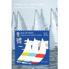 2012 Olympic Games Sailing 37p Boats Isle Of Man Postcard