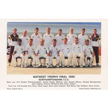 Natwest Trophy 1995 Northamptonshire Cricket Team Photo Postcard