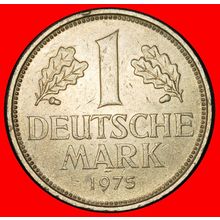 Ⰶ NOT COMMUNIST (1950-2001): GERMANY★ 1 MARK 1975F II1+C+r2★LOW START★NO RESERVE