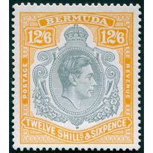 Bermuda 1940 12s 6d grey & pale orange Perf 14 SG120b unused