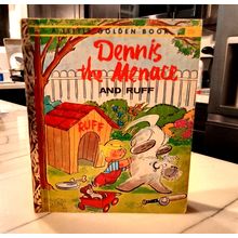 Old Vintage Little Golden Book Dennis The Menace And Ruff (C) Third Edition 1959