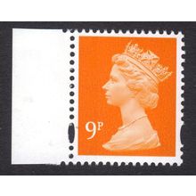 Y1675 U178 9p Yellow-orange PVA(cream) Type II 2008 ~ Unmounted Mint GB Machin