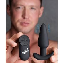 Remote Control 21X Vibrating Silicone Butt Plug Black Anal Ass Butt Play Vibe Ba