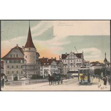 Auf der Seebrücke, Luzern, 1906 - Goetz AK