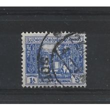 Burma.SG123 1a Bell,Mingun Pagoda (Blue).Fine Used.Jul25i