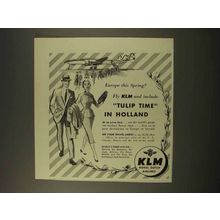 1956 KLM Airlines Ad - Tulip Time in Holland