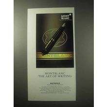 1985 Montblanc Meisterstuck Pen Ad - Art of Writing