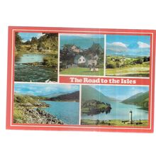 THE ROAD TO THE ISLES, multiview SCOTLAND unused vintage postcard Colourmaster =