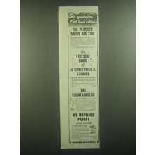 1945 Bobbs-Merrill Books Ad - The Peacock sheds his Tail by Alice Tisdale Hobart