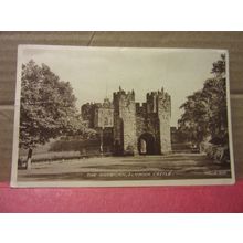 THE BARBICAN, ALNWICK CASTLE, NORTHUMBERLAND used postcard 1954 pm =