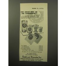 1951 Field and Fireside Glasses Ad - The great seal