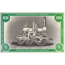 Vertical Cylinder 0-2-4 Locomotive Dundee & Newtyle Railway Postcard