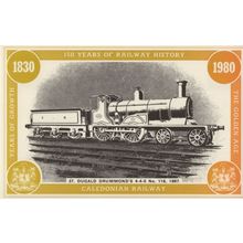 Dugald Drummond's 4-4-0 No 116 Caledonian Train Railway Postcard