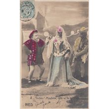 Court Dwarf Jester French Costume 1904 Antique Postcard