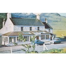Old Classic 1970s Cars at Cluanie Inn Glenmoriston Scottish Postcard