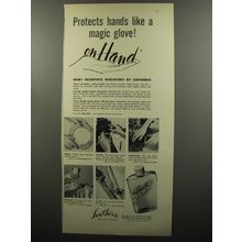 1953 Lentheric on Hand Lotion Ad - Protects hands like a magic glove!
